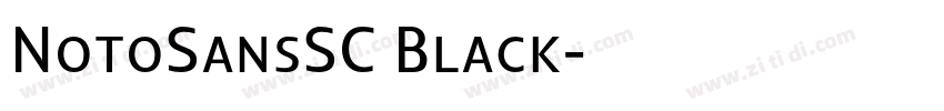 NotoSansSC Black字体转换